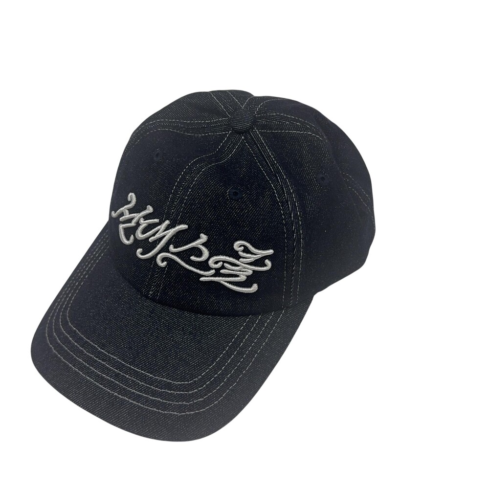 Sundae‎ School INDIGO DAENGGI Cap Mens One Size Denim Script Logo Hat Korean